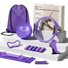 13 Piece Pilates Kit for Women, Home Pilates Ring and Ball Set with 5 Resista…
