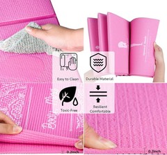 Foldable Yoga Mat for Women, Non Slip Exercise Mat for Home Gym, 5mm Travel Y…