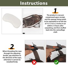 YlBOBO Saddle Hunting Knee Pad & Seat Cushion – Portable 2-in-1 Tree Strap Cu…