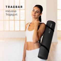 Yoga Mat Non Slip & Padded Yoga Mat with Carry Strap, Fitness Mat, Sp…
