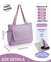 Sportsnew Yoga Mat Bag Tote Yoga Gym Bag-Purple