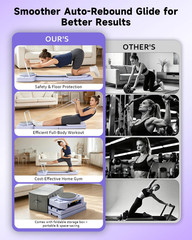 Pilates Board, Foldable Pilates Portable Reformer 2026 for Home Use, Pilates Equ