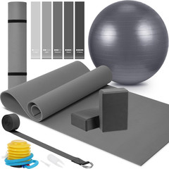 Yoga Starter Kit: 10-Piece Set with Mat, Blocks, Ball, Bands & Strap