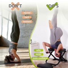 Yoga Headstand Bench Inversion Chair Neck Stress Relief Posture Strength 600lb