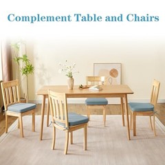Chair Cushions for Dining Chairs Set of 4, Non Slip Kitchen 4 Pack Light Blue