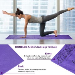 Foldable Yoga Mat for Women, Non Slip Exercise Mat for Home Gym, 5mm Travel Y…