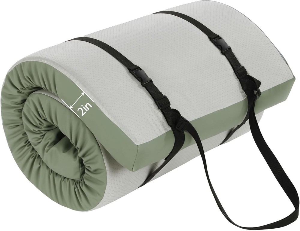 Mabozoo 2 Inch Thick Yoga Mat 72x24x2 Inch Foldable Exercise Mat