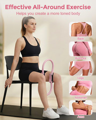 Home Pilates Essentials Kit for Women, Magic Circle Pilates Equipment Ring and B
