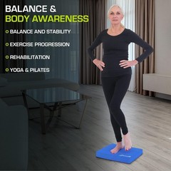 Exercise Balance Pad, Non-Slip Cushioned Foam Mat & Knee Pad for Fitness and …