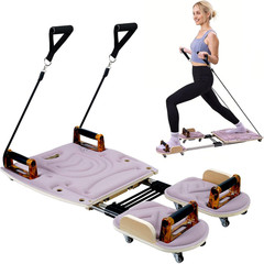 Pilates Board for Home, All-In-One Pilates Equipment with Wood Deck, Space-Savin