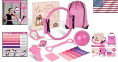 Pink Pilates Ring and Ball Set for Beginners#