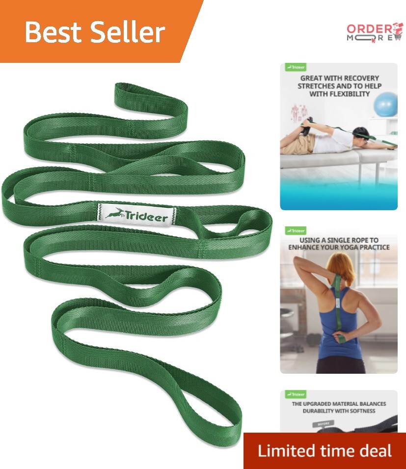 Durable Non-Elastic Stretching Strap – Perfect for Yoga, Pilates, & Therapy
