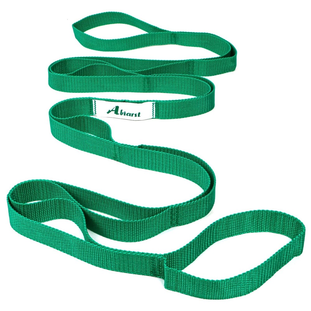 Abiarst Stretching Strap Yoga Strap for Physical Therapy, 10 Loops Yoga Strap…
