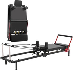 Home Gym Pilates Reformer Machine, Quick-Assembly Foldable Pilates Reformer, up