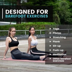 Large Fitness Mat Men Women 10mm Thick TPE Non-Slip Pilates Exercise Yoga