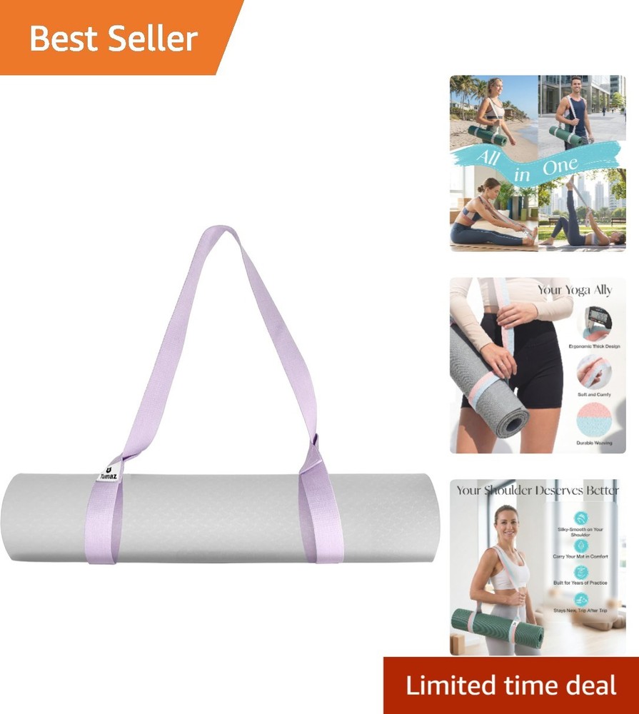 Thick and Comfy Yoga Mat Strap – Adjustable and Multi-Purpose 64 In Carrier