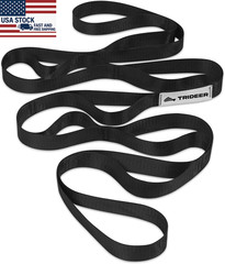 Non Elastic Stretch Strap with Loops Yoga Flexibility Exercise Training Belt