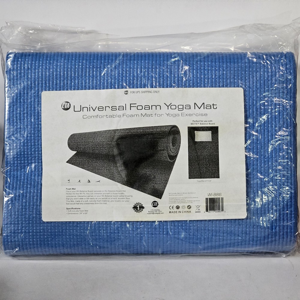 Universal Foam Blue Yoga Mat Comfortable Material Yoga Exercises 24″ x 68″