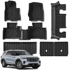 TPE All Weather Floor Mats for Ford Explorer 2020-2025 2026 6-Seats TPE Easy …