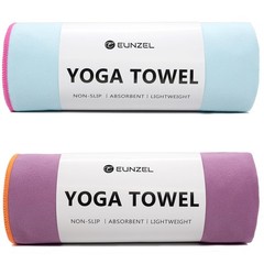 Eunzel 2 Pack Hot Yoga Towel Non-Slip Yoga Mat Towel Ultra-Absorbent Microfiber