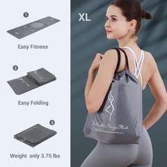 Yoga Mat Foldable – Textured Non Slip Exercise Mat -Travel Lightweight Hot Yo…