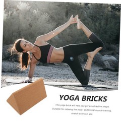 Outanaya Cork Yoga Brick 7.87X4.72X4.72In Triangle Shape NonSlip Yoga Block f…