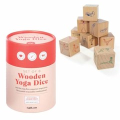 IS Gift – Wooden Yoga 8pc Dice Set – 48 Different Poses