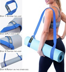 MAT NOT Included] Yoga Mat Sling, Yoga Mat Straps for Carrying, Easy-Cinch Yo…