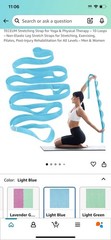 TECEUM Stretching Strap for Yoga & Physical Therapy – 10 Loops – Non-Elastic