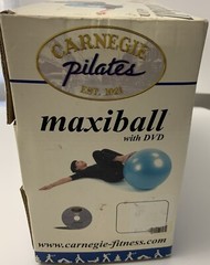 Carnegie Pilates Maxiball With Dvd. Exercise Poster, Health and Fitness Guide.