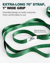 Non-Elastic Stretching Strap with Loops for Physical Therapy & Rehab, Knee Hi…