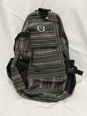 Aurorae Green Stripe Cross-Body Sling Backpack Boho Yoga Pickleball Bag