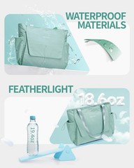 Yoga Mat Bag Tote Gym Women Men Waterproof Wet Pocket HookAndLoop Storage