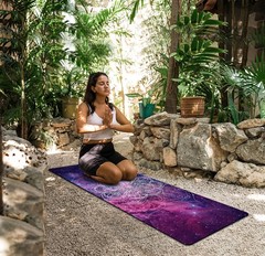 Printed Travel Foldable Yoga Mat 1/16 Inch 72×24 1.5mm Non Slip With Bag