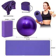 Yoga Beginners Kit Yoga Blocks 2 Pack Yoga Strap Yoga Yoga Mat with Carrying …
