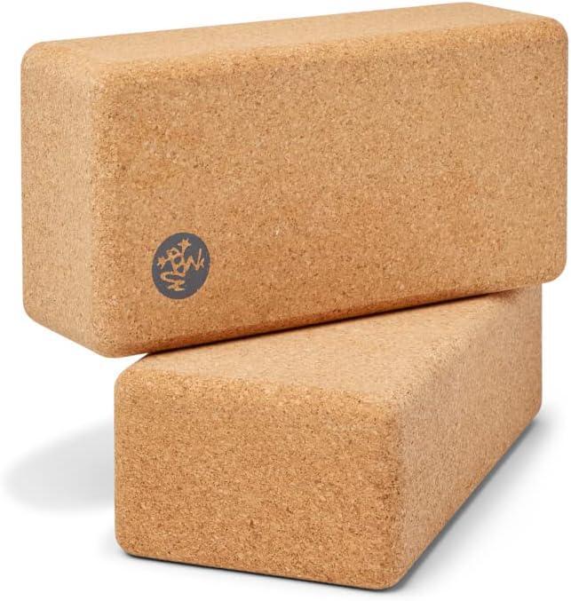 Manduka Yoga Block – Fine-Grain Cork Block, Yoga Equipment, Home Gym Accessory,