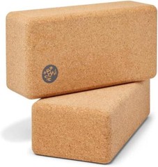 Manduka Yoga Block – Fine-Grain Cork Block, Yoga Equipment, Home Gym Accessory,