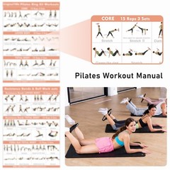Pilates Ring Kit with Adjustable Ankle Wrist Weights, Resistance Bands, Ball,…