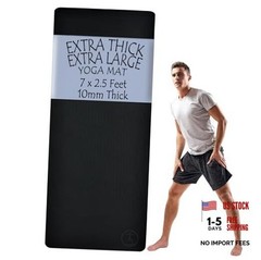 Extra Thick Yoga Mat Wide & XL – Our Extra Large 10mm Black Yoga Mat
