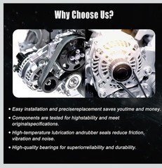 Altemnator Compatible with Cruze 2016-2019 1.4L L4, 2016-2020 Malibu 1.5L L4.