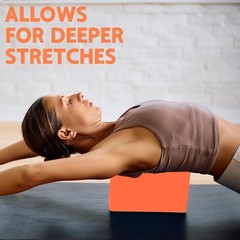 Yoga Block – Supportive Latex-Free Eva Foam – Soft Non-Slip Surface with Beveled