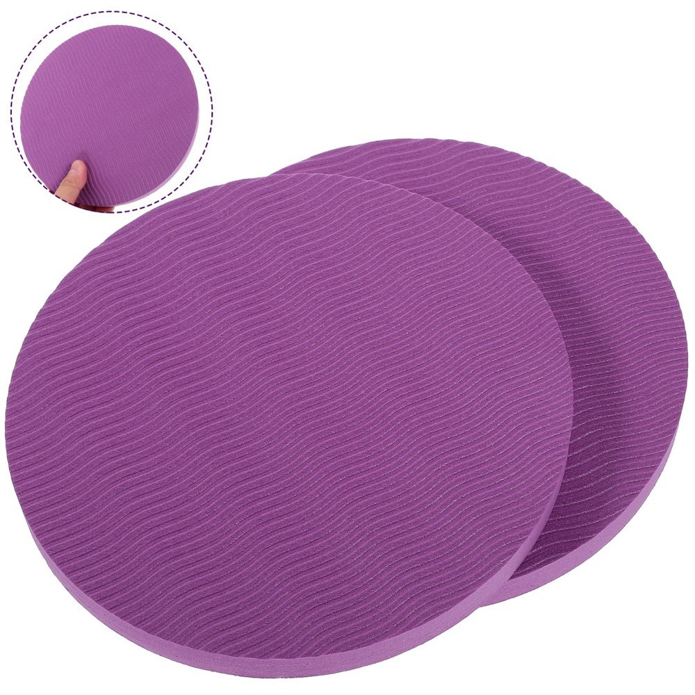2Pcs Purple Anti Skid Yoga Cushion Pad for Kneeling Elbow Wrist Protection