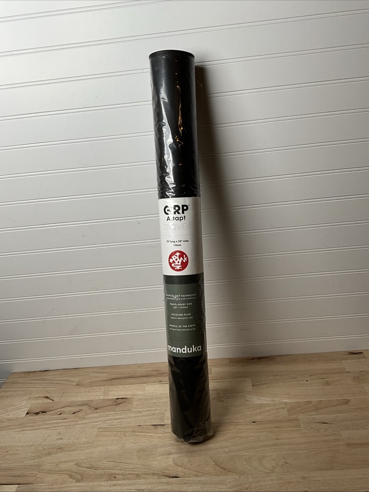 Manduka GRP Adapt Travel Yoga Mat 71″ – 1.5mm Foldable 71 X 24 CARBON BLACK