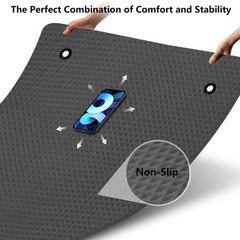 LFS Yoga Mat 31.5 inch 10mm Hangable Extra Wide and Extra Thick Non Slip Exer…