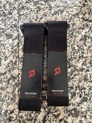 2 PELOTON Adjustable Yoga Straps Black Nylon, Polyester, Zinc Alloy. 10′. New