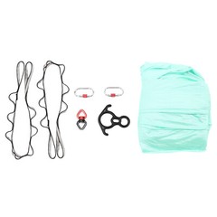 6M Aerial Yoga Sling Hammock Kit with Carabiners Green Polyester 440LB Capacity