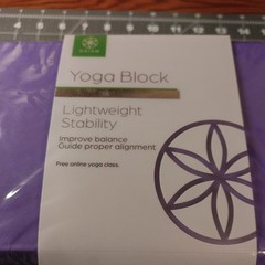 Gaiam Yoga Block, 9″Wx6″Hx4″D. Purple Color. Stretch/Balance