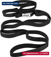 Stretching Strap for Physical Therapy and Home Rehab, 10 Loops NonElastic Yog…