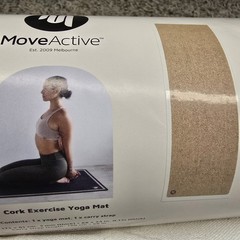 MoveActive Cork Yoga Mat Luxe W/bag & Carry Strap Move Active DISCONTINUED New