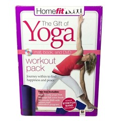 Home Fit THE GIFT OF YOGA Workout Pack Mat DVD BOOK Stretch Band – NEW! Open Box